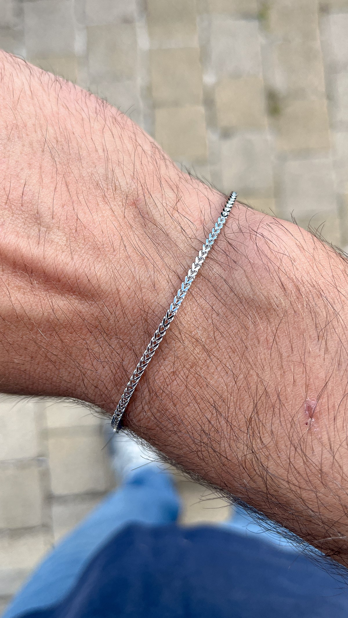 Franco Chain Bracelet in Sterling Silver